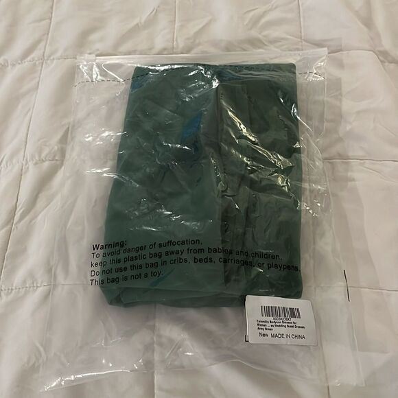 Army Green One Shoulder Midi Dress - Picture 5 of 5